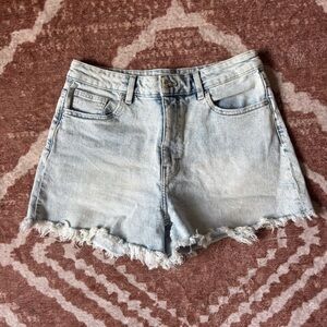 H&M Light Wash Denim Cutoff Shorts - Light Blue